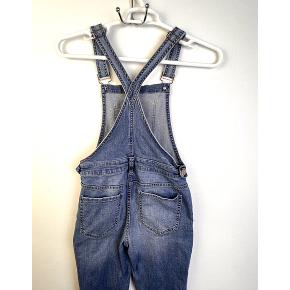 Forever 21 Overalls Women's 24 Light Wash Pants Denim Distressed Skinny Outdoors - Picture 7 of 9